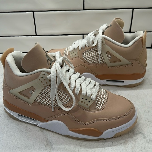 Nike Air Jordan 4 Retro High Top Rose Gold Shimmer 2021 DJ0675-200 - Picture 1 of 16